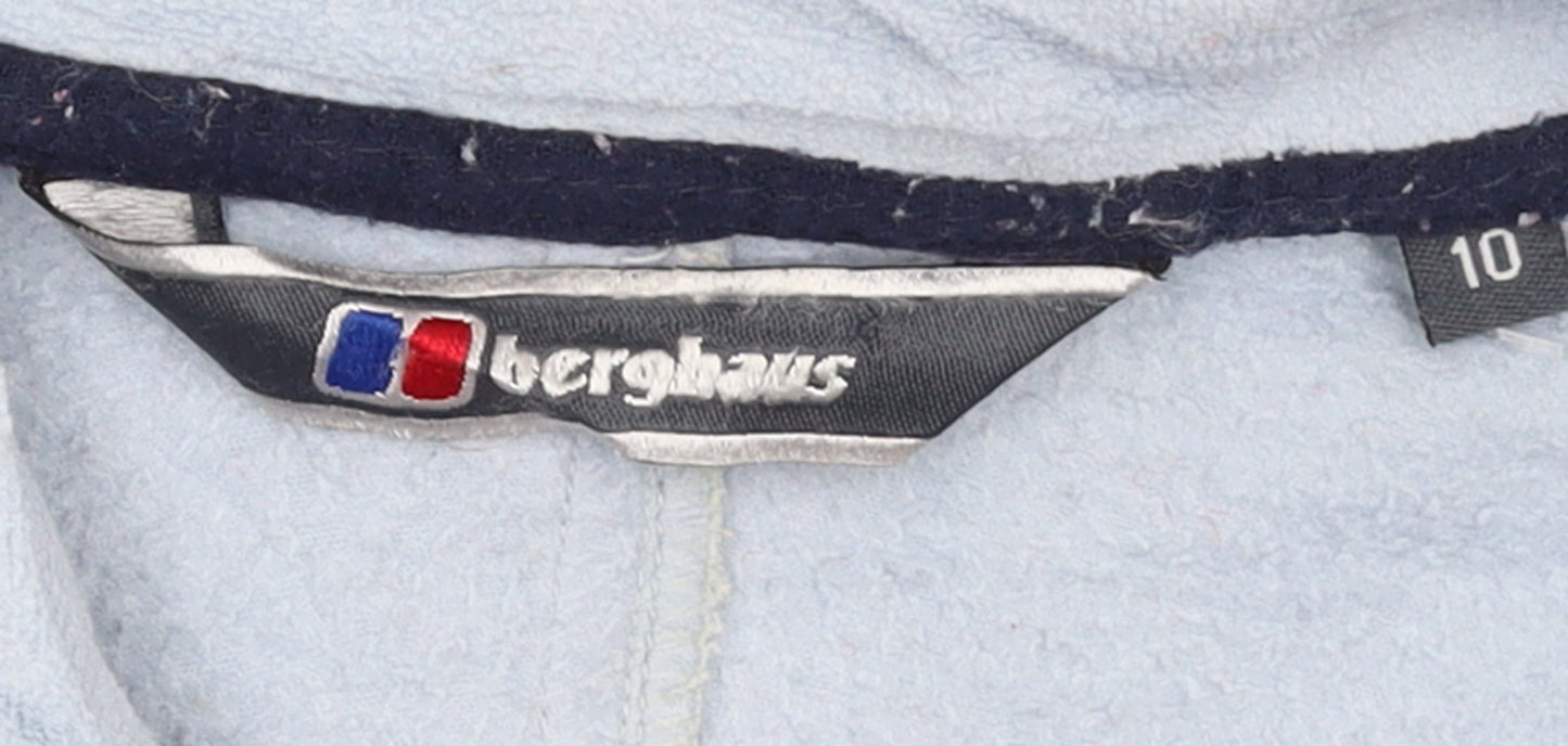 Berghaus Women's Blue Fleece Full Zip Mid-Length Jacket Size 10