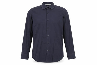 Hugo Boss Men's Blue Regular Fit Easy Iron Cotton Shirt Size 15.5