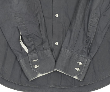 Hugo Boss Men's Blue Regular Fit Easy Iron Cotton Shirt Size 15.5