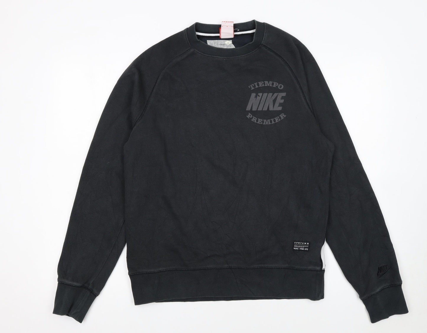 Nike Women Black Medium Pullover Sweatshirt Cotton Blend