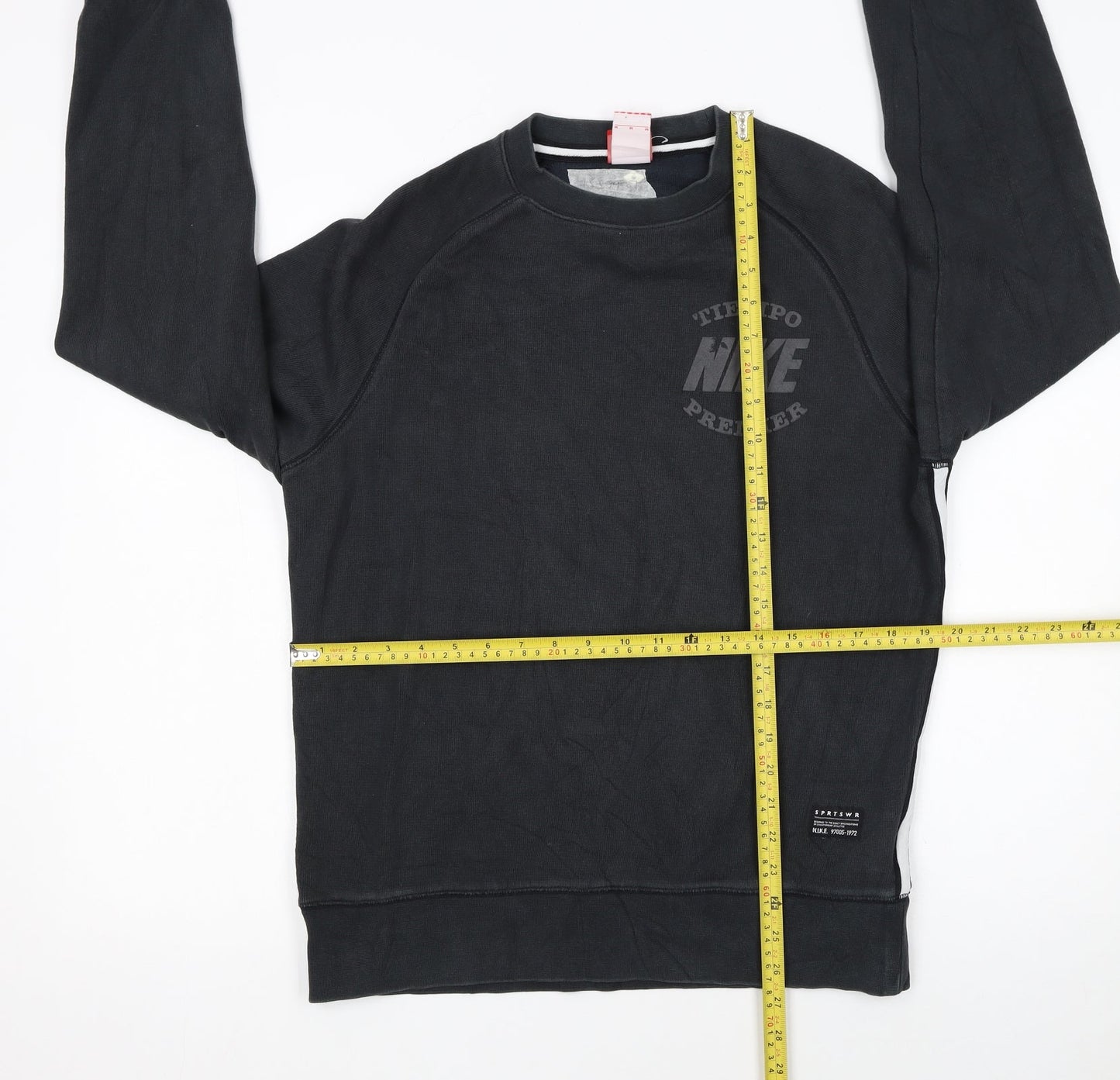 Nike Women Black Medium Pullover Sweatshirt Cotton Blend