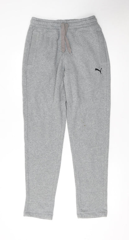 Puma Men's Grey Sweatpants S Regular Fit Lightweight Joggers