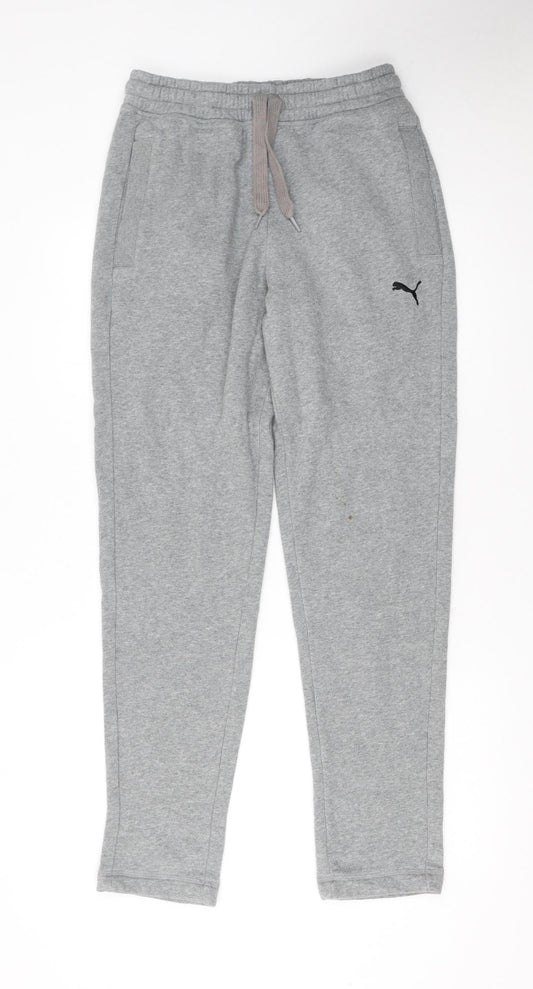Puma Men's Grey Sweatpants S Regular Fit Lightweight Joggers