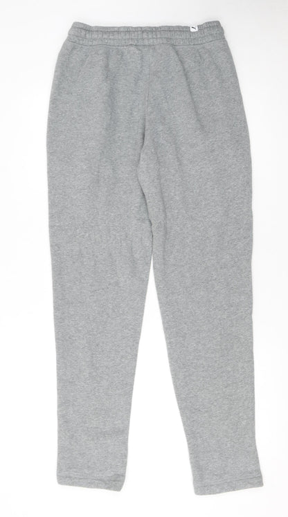 Puma Men's Grey Sweatpants S Regular Fit Lightweight Joggers