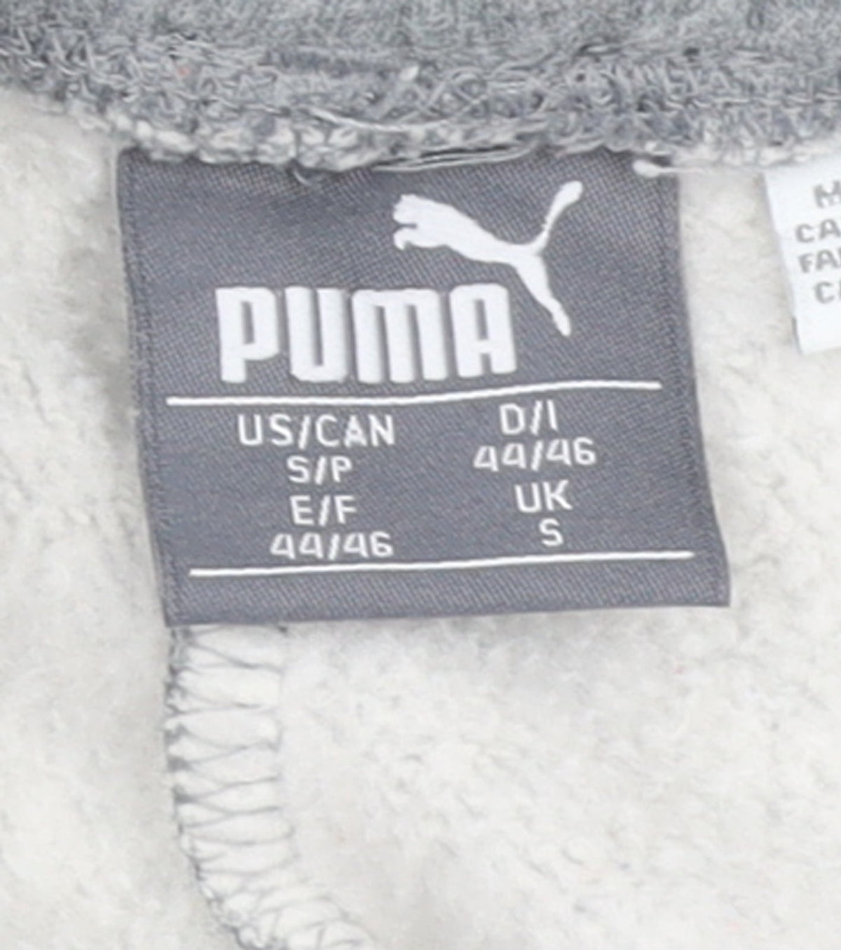 Puma Men's Grey Sweatpants S Regular Fit Lightweight Joggers