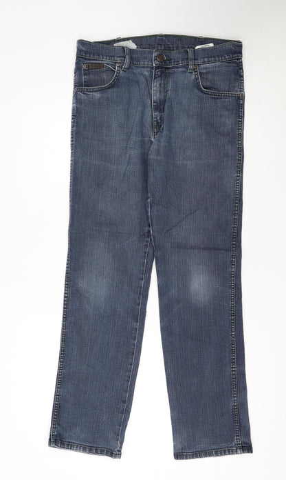 Wrangler Men's Blue Texas Stretch Straight Leg Jeans W33 L32