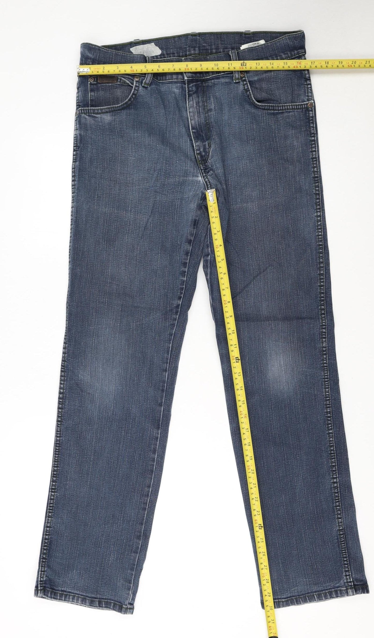 Wrangler Men's Blue Texas Stretch Straight Leg Jeans W33 L32