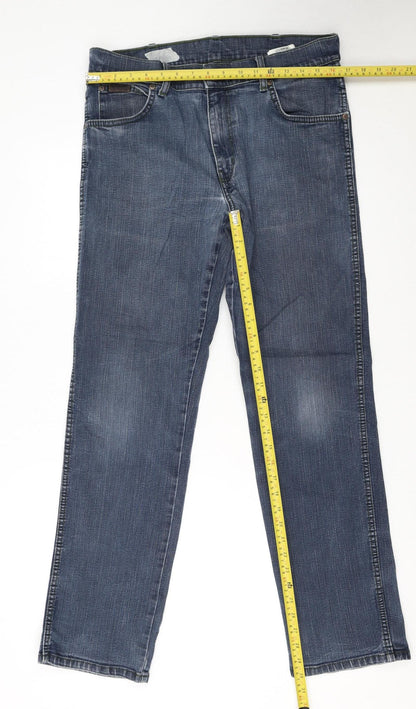 Wrangler Men's Blue Texas Stretch Straight Leg Jeans W33 L32