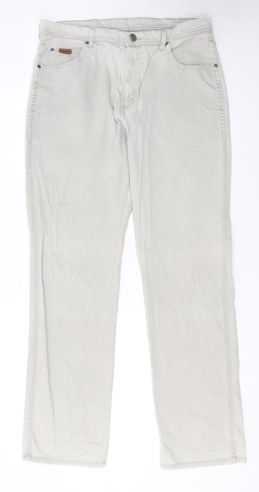 Wrangler Men's Beige Texas Stretch Straight Jeans W36 L34