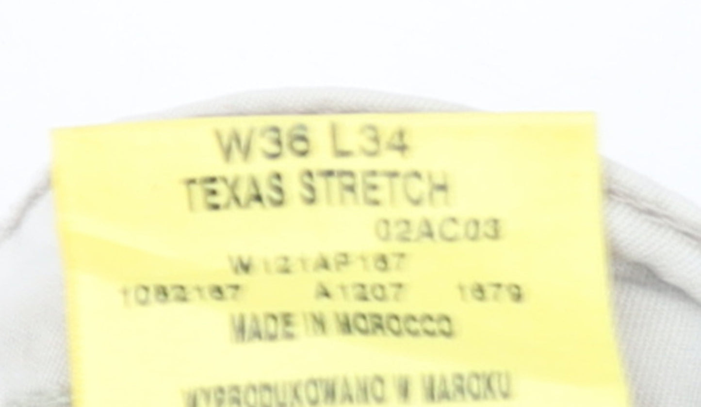Wrangler Men's Beige Texas Stretch Straight Jeans W36 L34