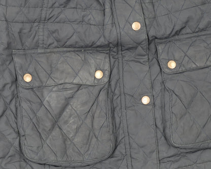 Barbour Women’s Blue Quilted Hooded Jacket Size 10