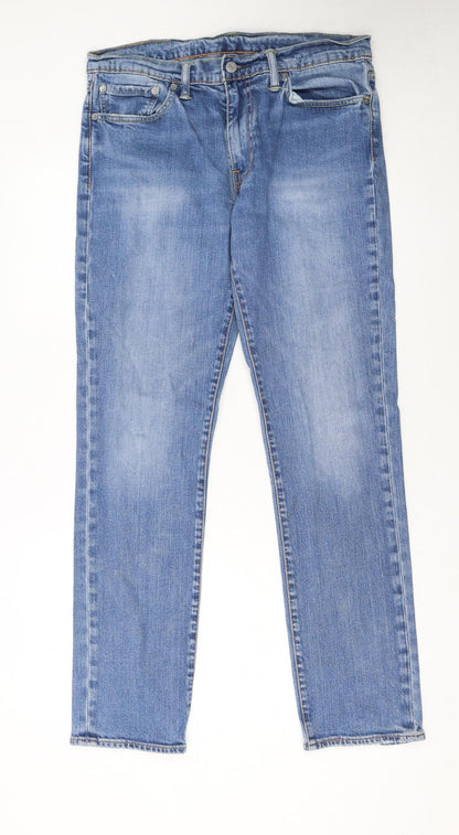 Levi's Men's Blue Regular Fit Straight Denim Jeans 34W 32L