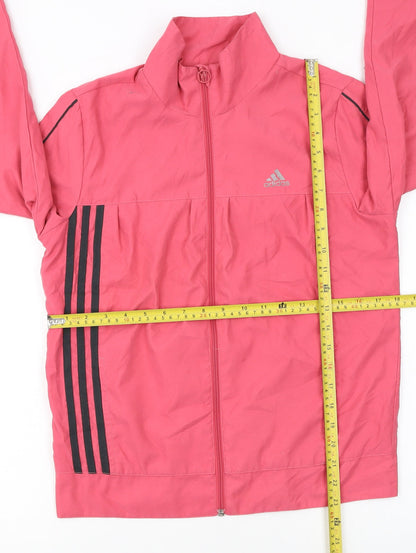 Adidas Girls Pink Track Jacket 14 Years Full Zip Lightweight Sports Top