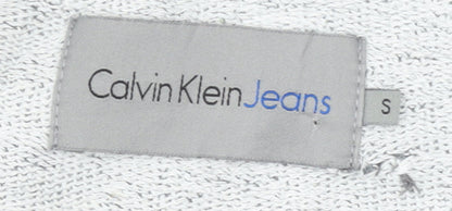 Calvin Klein Jeans Men's Grey Crew Neck Logo Sweatshirt Size S