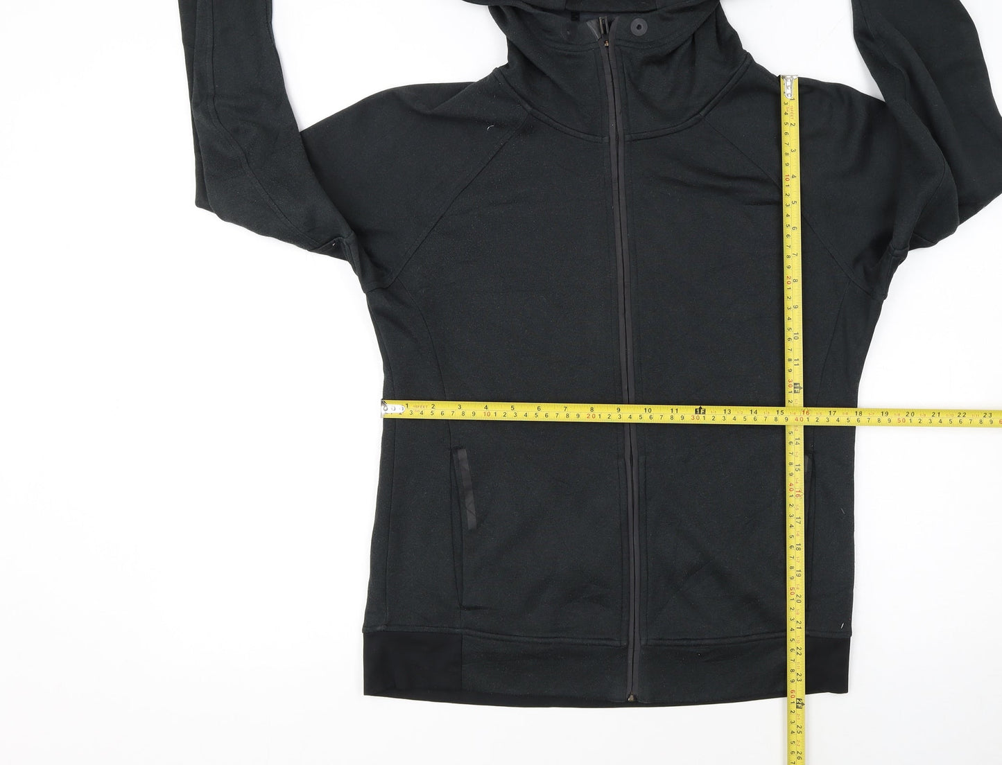 Adidas Womens Black Medium Full Zip Hooded Sweatshirt