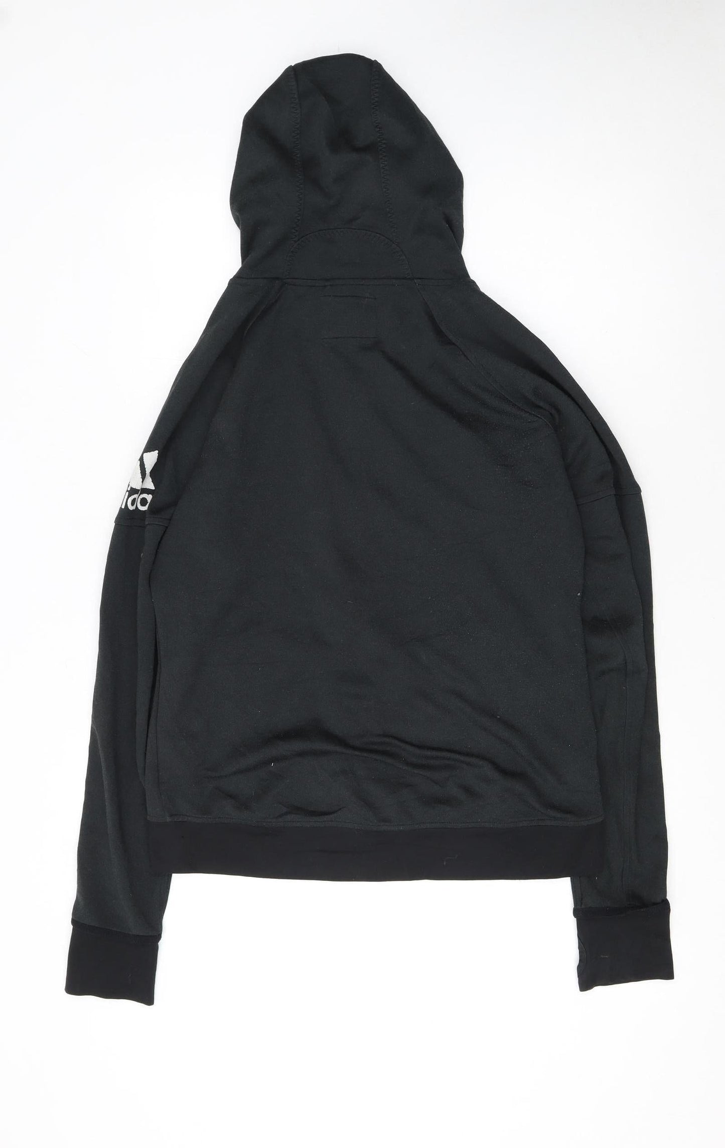 Adidas Womens Black Medium Full Zip Hooded Sweatshirt