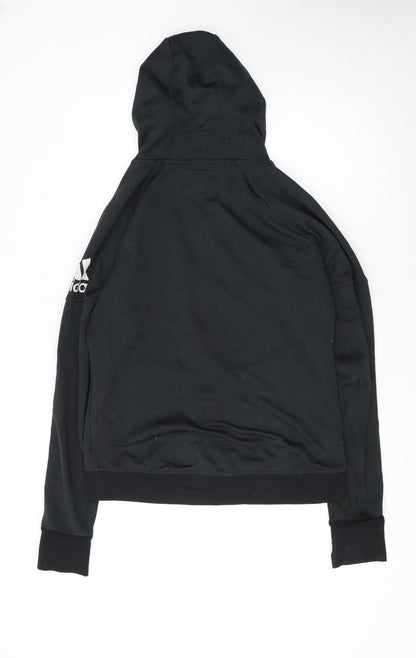 Adidas Womens Black Medium Full Zip Hooded Sweatshirt