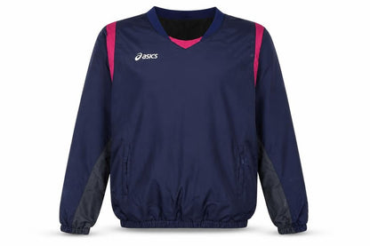 Asics Women's Navy Pullover Sweatshirt L Polyester Sports Top