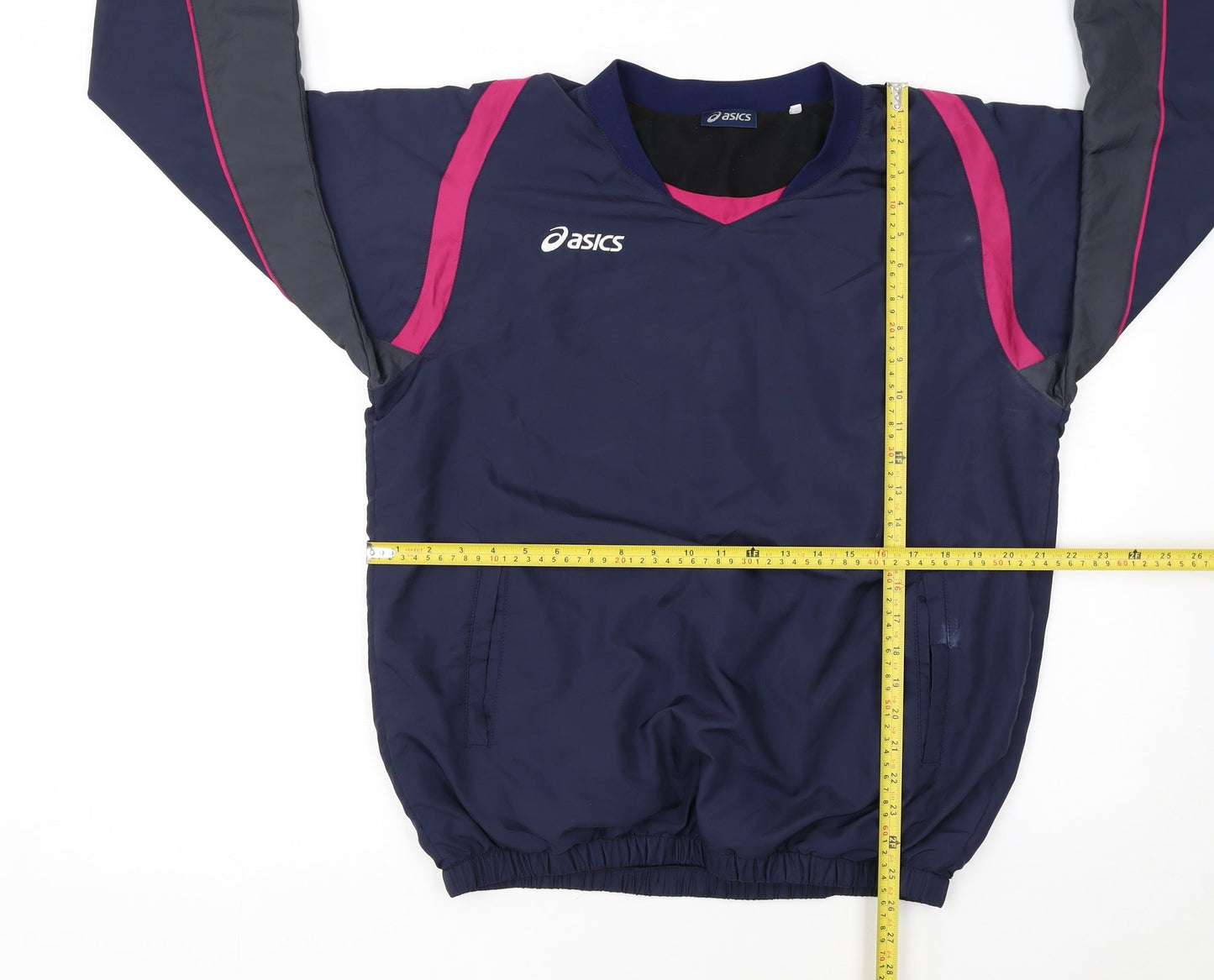 Asics Women's Navy Pullover Sweatshirt L Polyester Sports Top