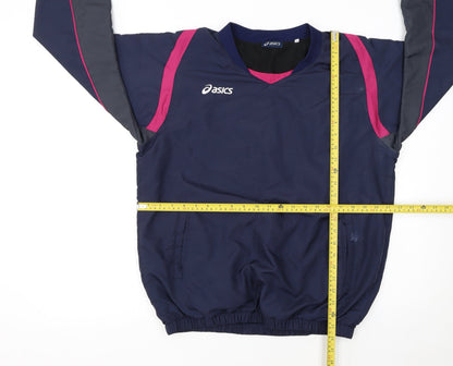 Asics Women's Navy Pullover Sweatshirt L Polyester Sports Top