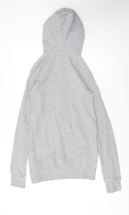 Nike Womens Grey XS 1/4 Zip Hooded Sweatshirt