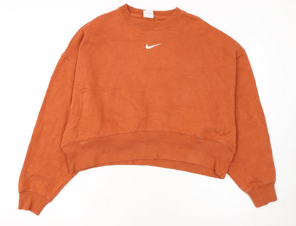 Nike Women’s Rust Orange Cropped Pullover Sweatshirt XS