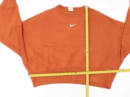 Nike Women’s Rust Orange Cropped Pullover Sweatshirt XS