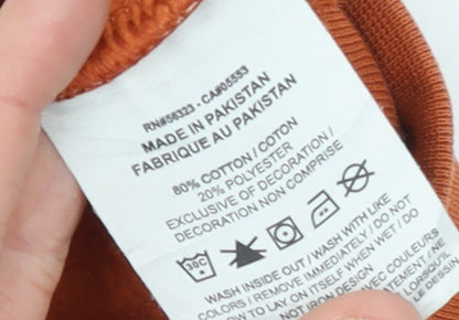 Nike Women’s Rust Orange Cropped Pullover Sweatshirt XS