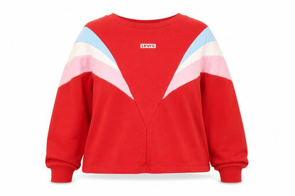 Levi's Women's Red Colourblock Pullover Sweatshirt Size L