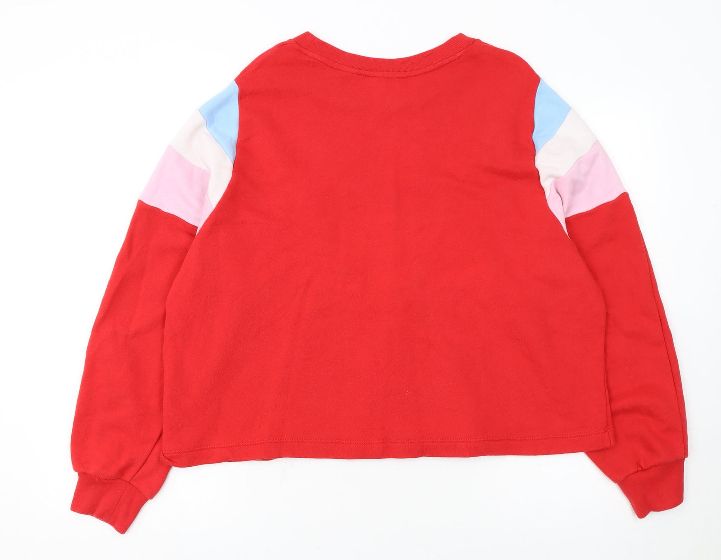 Levi's Women's Red Colourblock Pullover Sweatshirt Size L