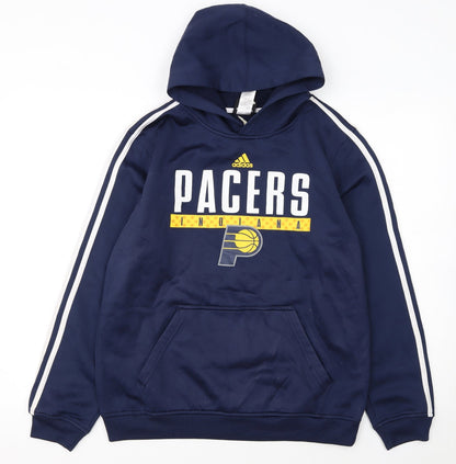 Adidas Boys Blue Indiana Pacers Pullover Hoodie XL 18 Years Basketball