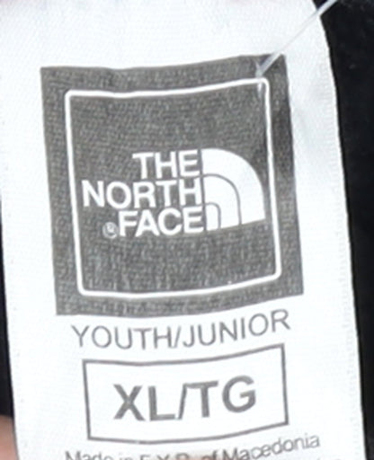 The North Face Girls Black XL Pullover Hoodie with Logo Print