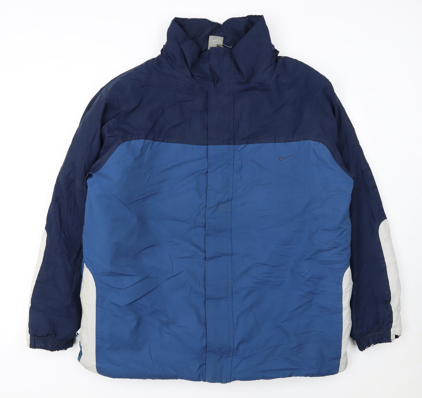 Nike Men Blue Navy Windbreaker Jacket Size M Waterproof Nylon