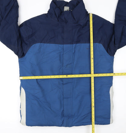 Nike Men Blue Navy Windbreaker Jacket Size M Waterproof Nylon