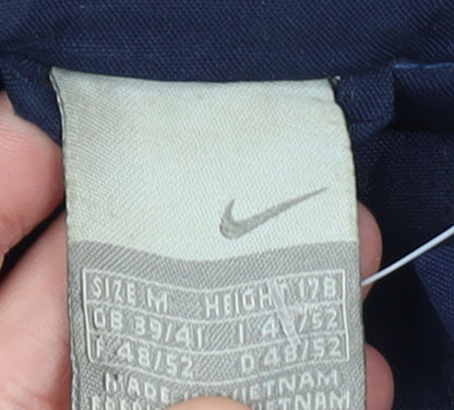 Nike Men Blue Navy Windbreaker Jacket Size M Waterproof Nylon