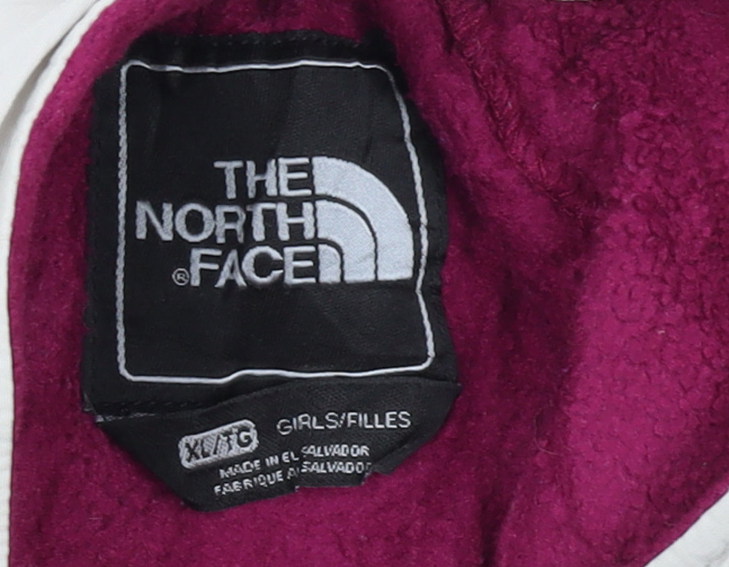 The North Face Girls Purple Fleece Jacket XL Full Zip Outdoor Style