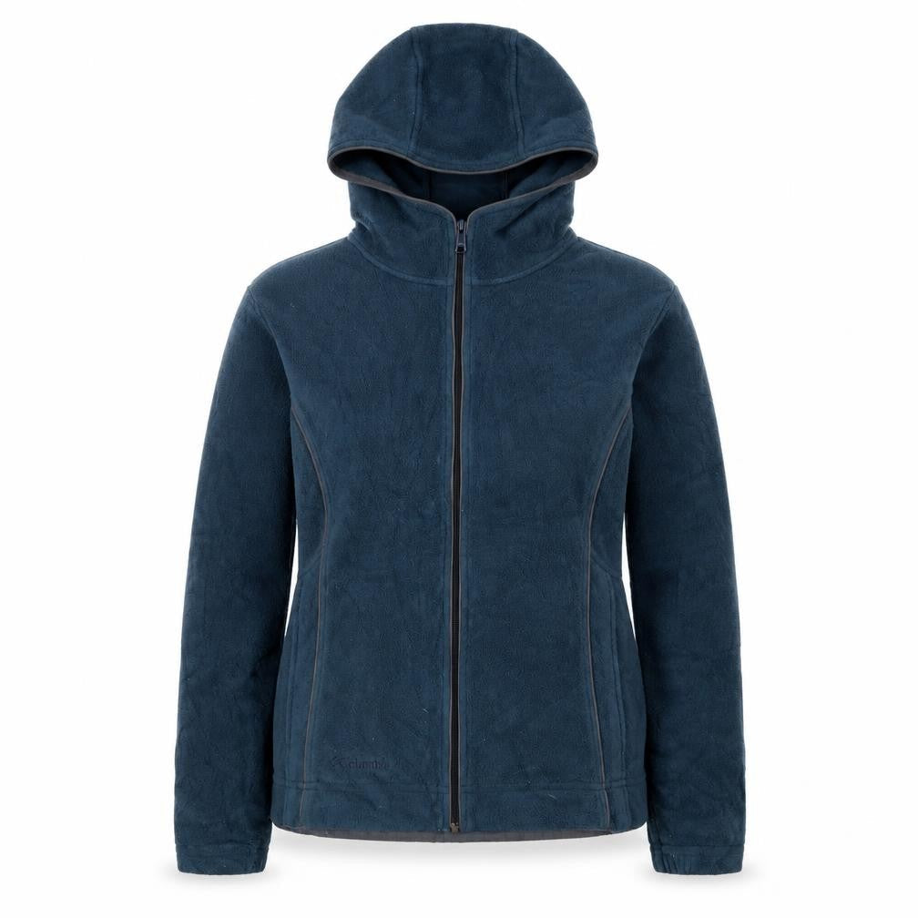 Columbia Women's Blue Fleece Full Zip Hoodie XL Warm Casual