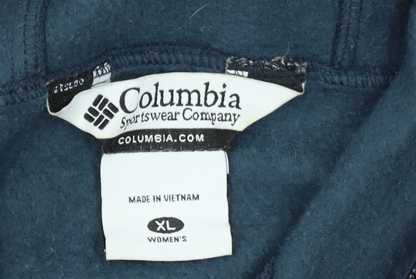 Columbia Women's Blue Fleece Full Zip Hoodie XL Warm Casual