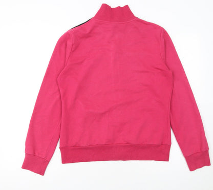 Reebok Women's Pink Track Jacket L Colourblock Full Zip Sportswear