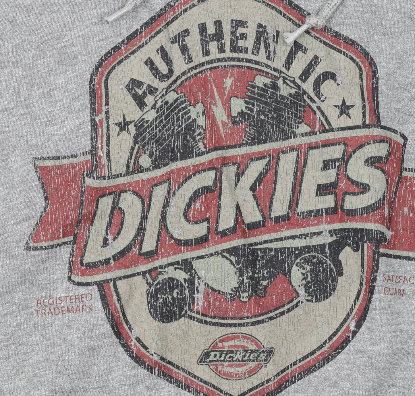 Dickies Women's Grey Pullover Hoodie Medium Authentic Logo Graphic