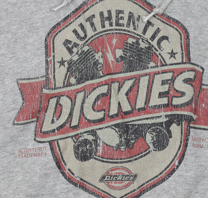Dickies Women's Grey Pullover Hoodie Medium Authentic Logo Graphic