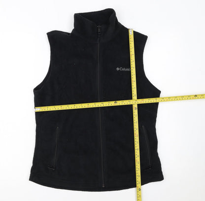 Columbia Women's Black Fleece Zip Waistcoat Gilet M Regular