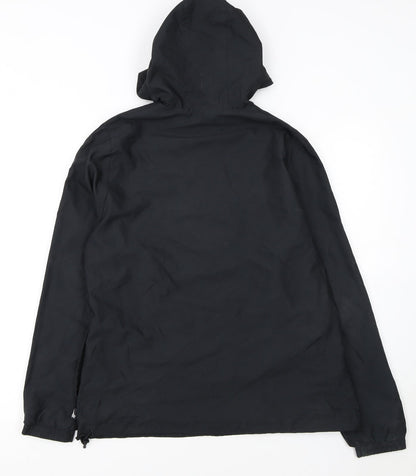 Adidas Womens Black Size 12 Windbreaker Hooded Active Jacket