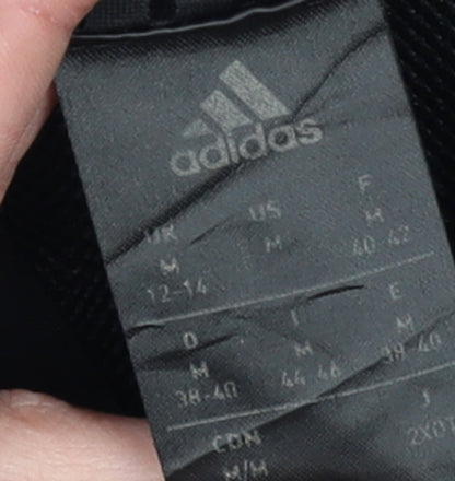 Adidas Womens Black Size 12 Windbreaker Hooded Active Jacket