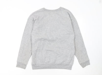 Hanes Unisex Kids Grey Lakers Pullover Sweatshirt L Fleece Sports Style