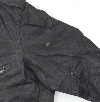 Velocity Women’s Black Genuine Leather Biker Jacket XXL