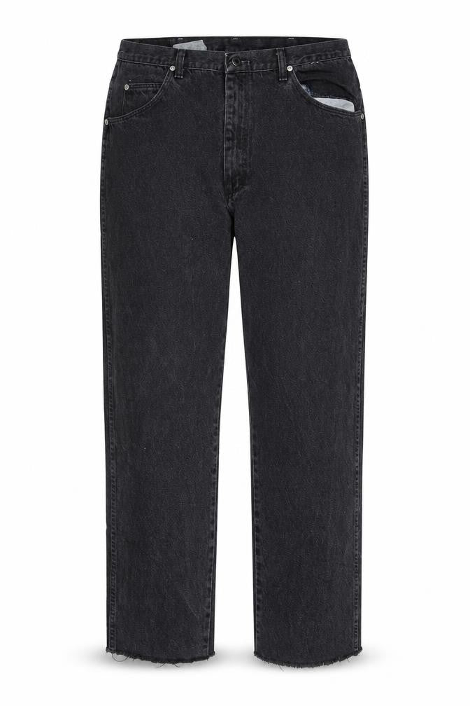 Wrangler Mens Black Straight Leg Denim Jeans 38x34 Vintage Regular Fit