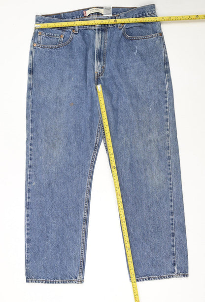 Levi's Men's Blue 505 Regular Fit Straight Leg Jeans 38W 30L