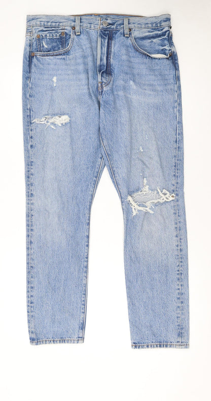 Levi’s 501 S Women Blue Distressed Straight Denim Jeans W32 L28