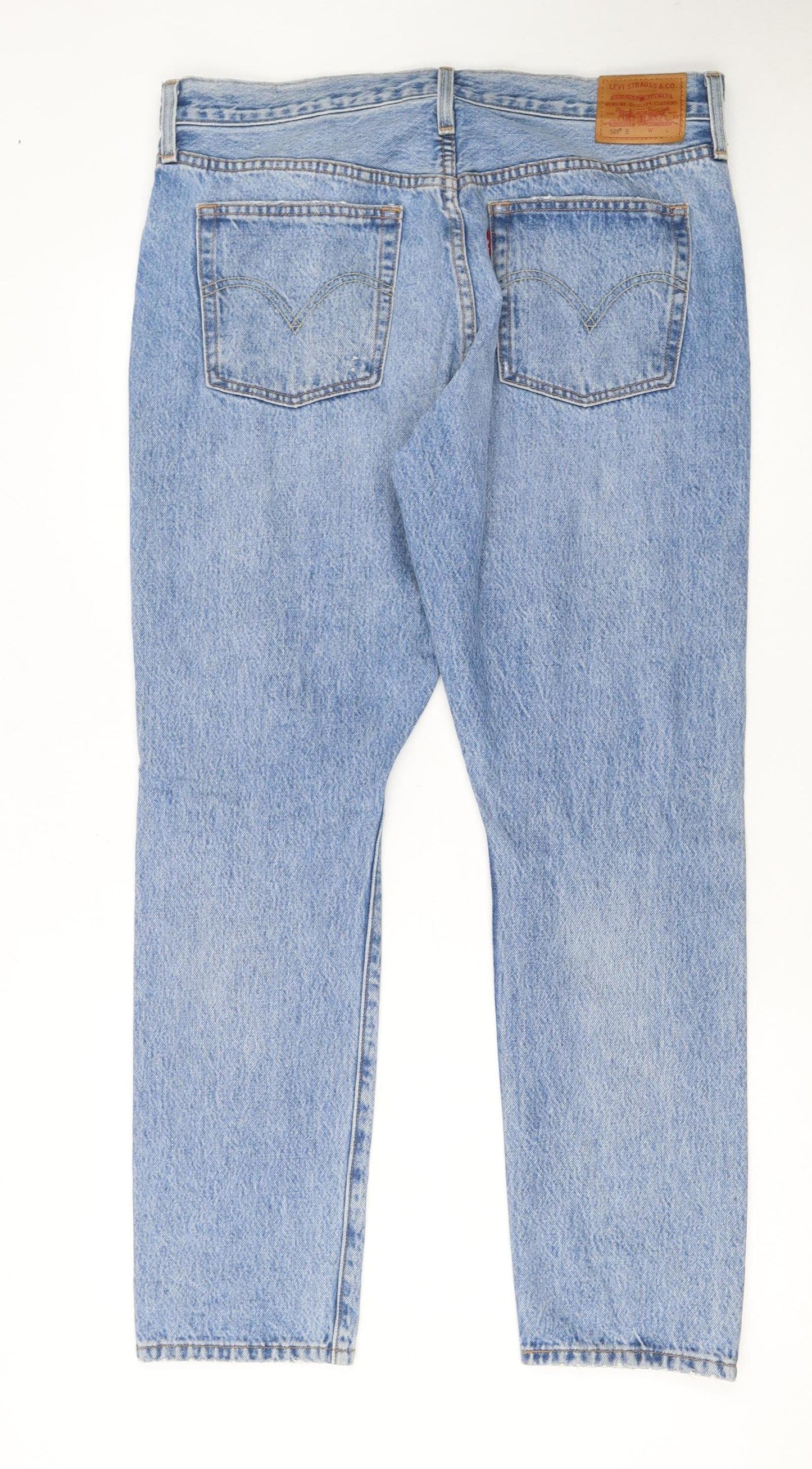 Levi’s 501 S Women Blue Distressed Straight Denim Jeans W32 L28
